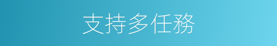 支持多任務的同義詞