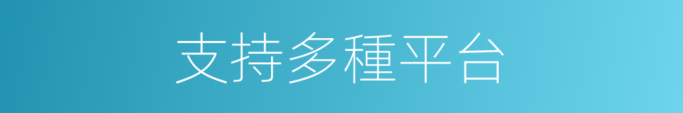 支持多種平台的同義詞