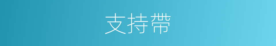 支持帶的意思