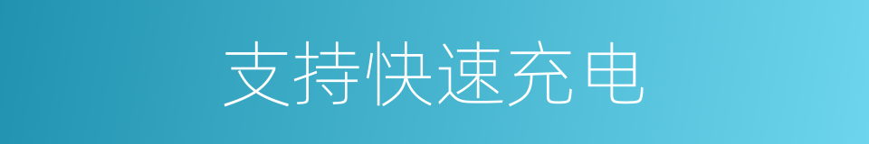 支持快速充电的同义词