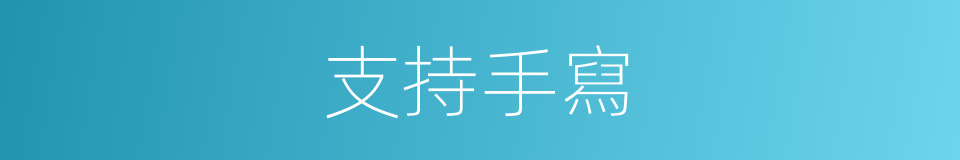 支持手寫的同義詞