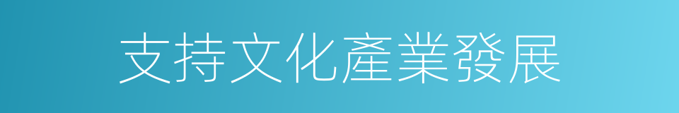 支持文化產業發展的同義詞