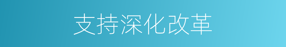 支持深化改革的同义词