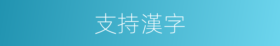 支持漢字的同義詞