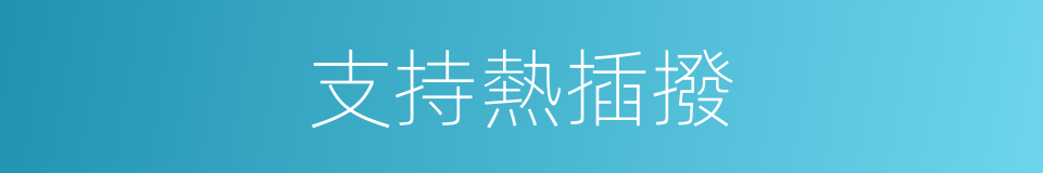 支持熱插撥的同義詞