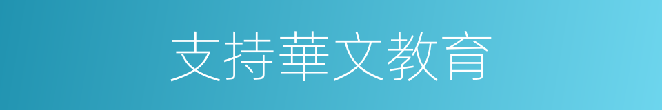 支持華文教育的同義詞