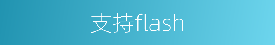 支持flash的同义词