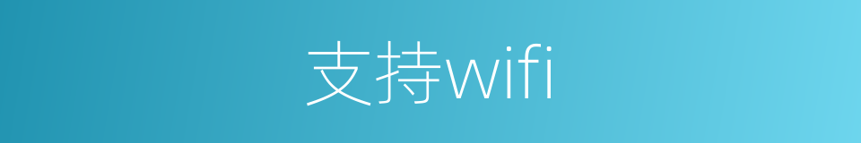 支持wifi的同义词