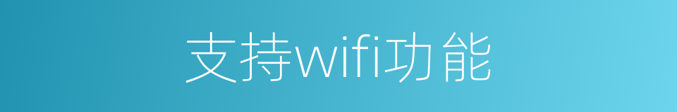 支持wifi功能的同义词