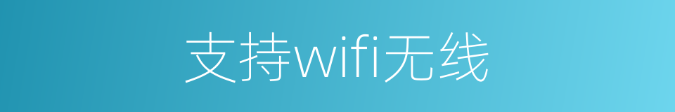 支持wifi无线的同义词