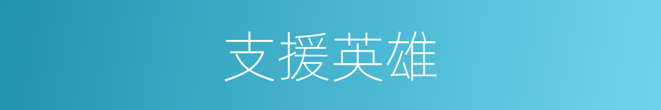 支援英雄的同义词