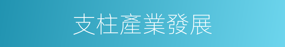 支柱產業發展的同義詞