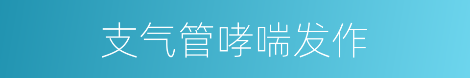 支气管哮喘发作的同义词