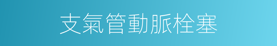 支氣管動脈栓塞的同義詞