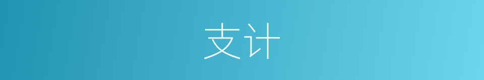 支计的意思