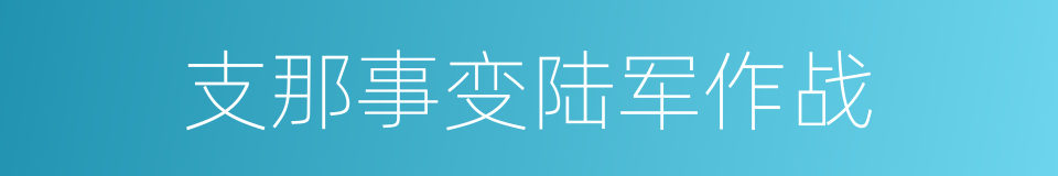 支那事变陆军作战的同义词