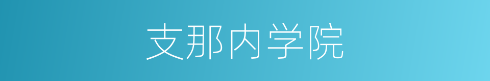 支那内学院的同义词