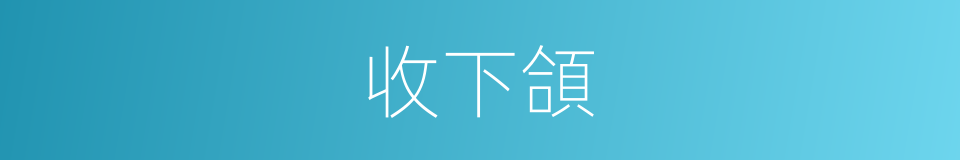 收下頜的同義詞