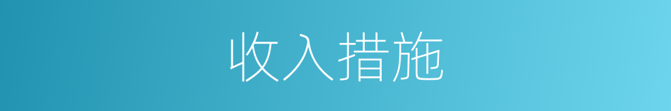 收入措施的同义词