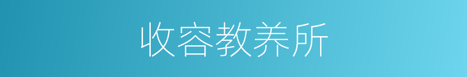 收容教养所的同义词