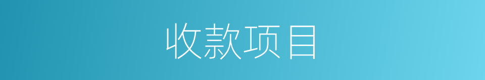 收款项目的同义词