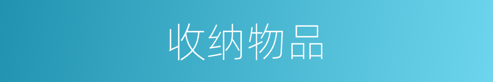 收纳物品的同义词