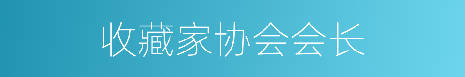 收藏家协会会长的同义词