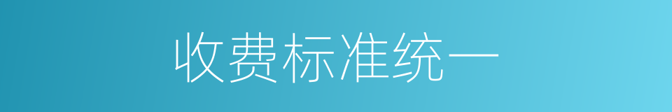 收费标准统一的同义词