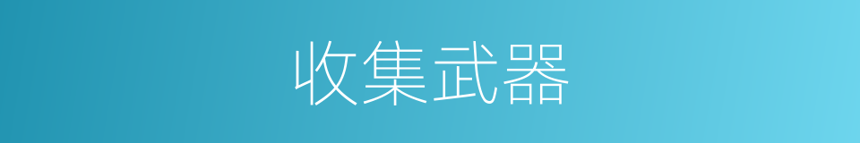 收集武器的同义词
