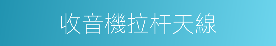 收音機拉杆天線的同義詞