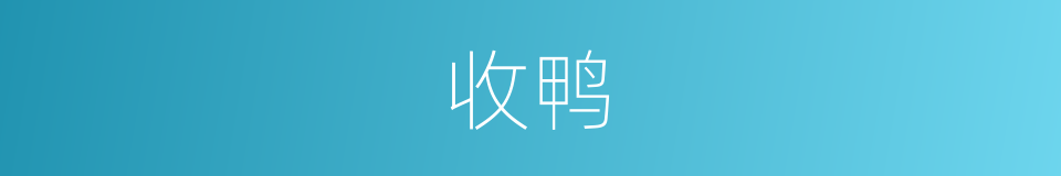 收鸭的同义词