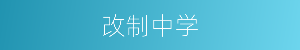 改制中学的同义词