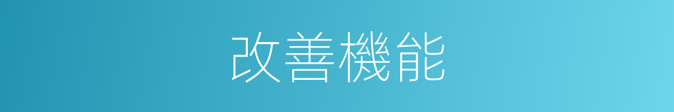 改善機能的同義詞