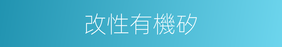 改性有機矽的同義詞