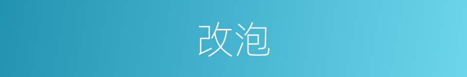 改泡的同义词