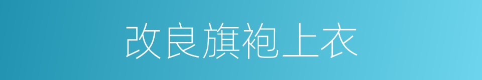 改良旗袍上衣的同义词