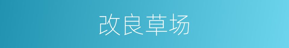 改良草场的同义词