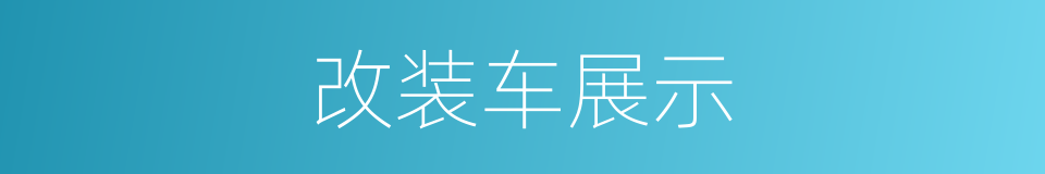 改装车展示的同义词