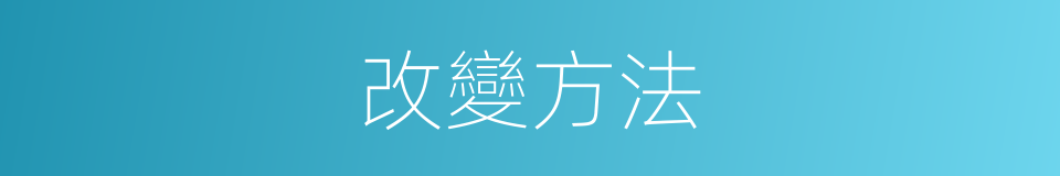改變方法的同義詞