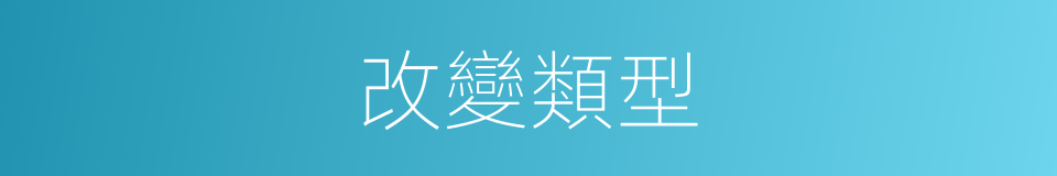 改變類型的同義詞