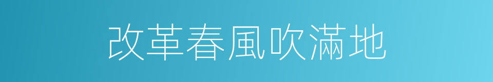 改革春風吹滿地的同義詞