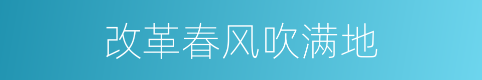 改革春风吹满地的同义词
