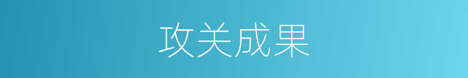 攻关成果的同义词