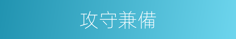 攻守兼備的意思
