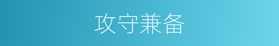 攻守兼备的意思