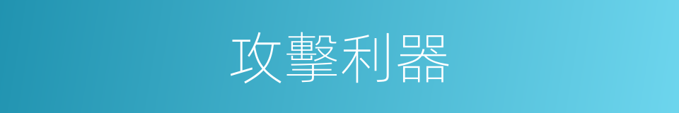 攻擊利器的同義詞
