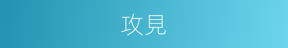 攻見的同義詞