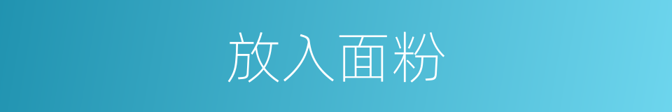 放入面粉的同义词