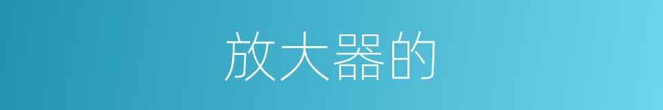 放大器的的同义词