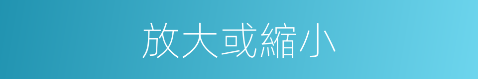 放大或縮小的同義詞